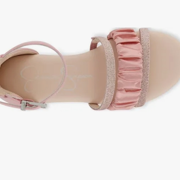 Jessica Simpson Dana Ruche Open Toe Sandals Girls Size 5 - Picture 6 of 13